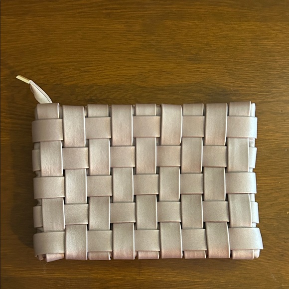 Anthropologie Pink Woven Clutch